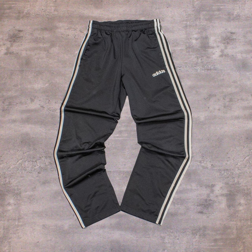 Adidas Black Track Sweat Straight Legged Relax Fit Pant's